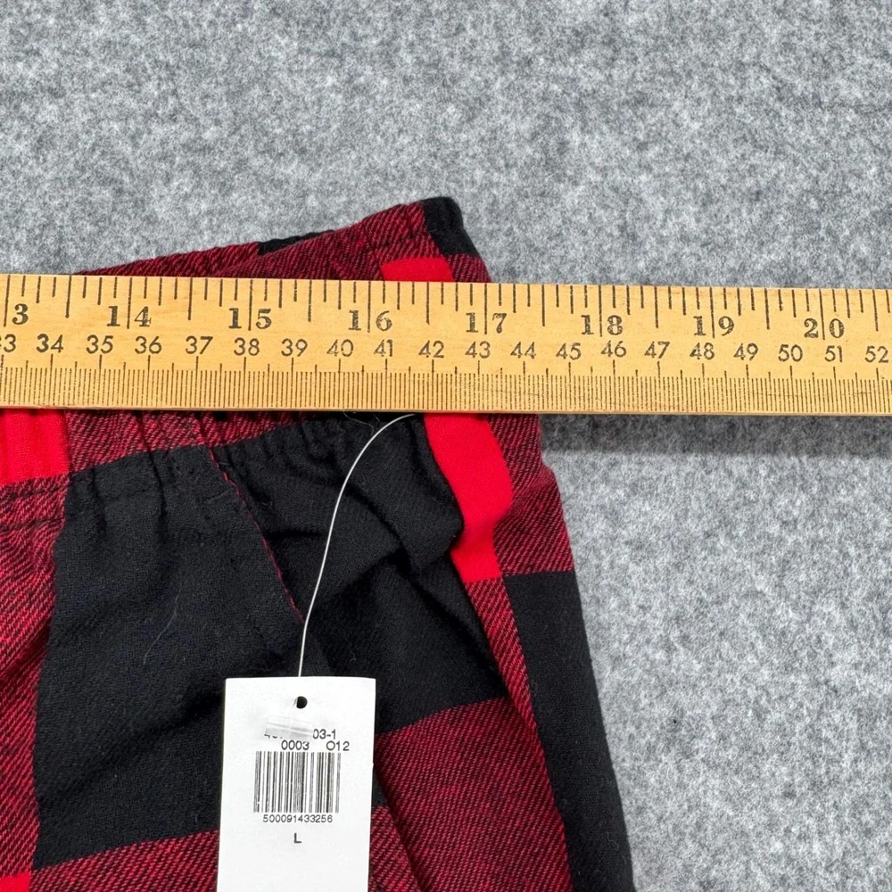 Old Navy Pajama Pants Mens L Red Black Buffalo Plaid Cotton 407069-03-1